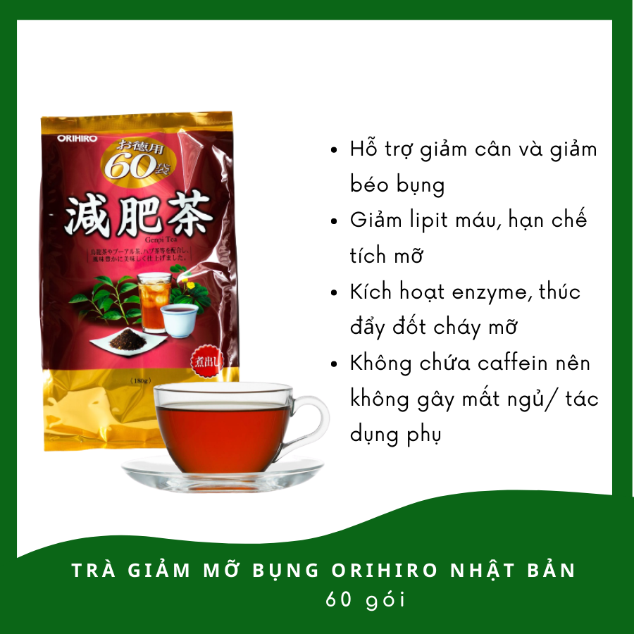 Trà giảm mỡ bụng Genpi Tea Orihiro Nhật bản