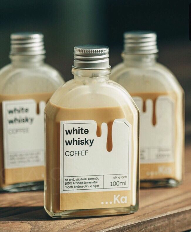 Chai thuỷ tinh thân dẹt nắp nhôm đựng cafe, nước hoa quả, sữa hạt (100ml/250ml)