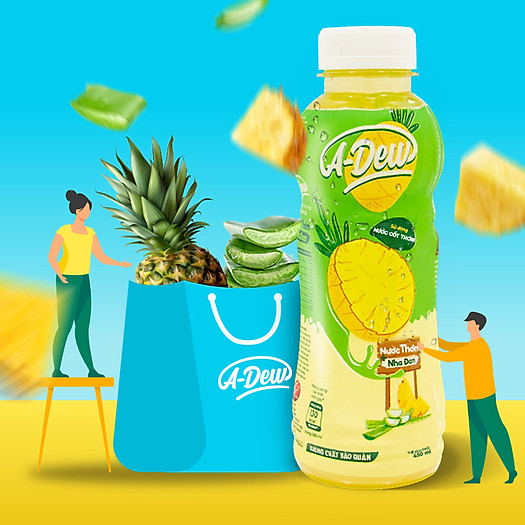 Nước Thơm - Thạch Nha Đam A-DEW 1 Lốc 6 Chai