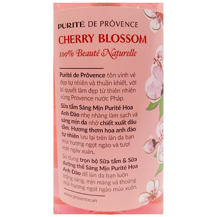Sữa Tắm PURITÉ Mềm Mịn Anh Đào 850ML