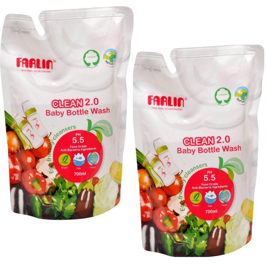 Farlin - Nước rửa bình sữa túi 700ml
