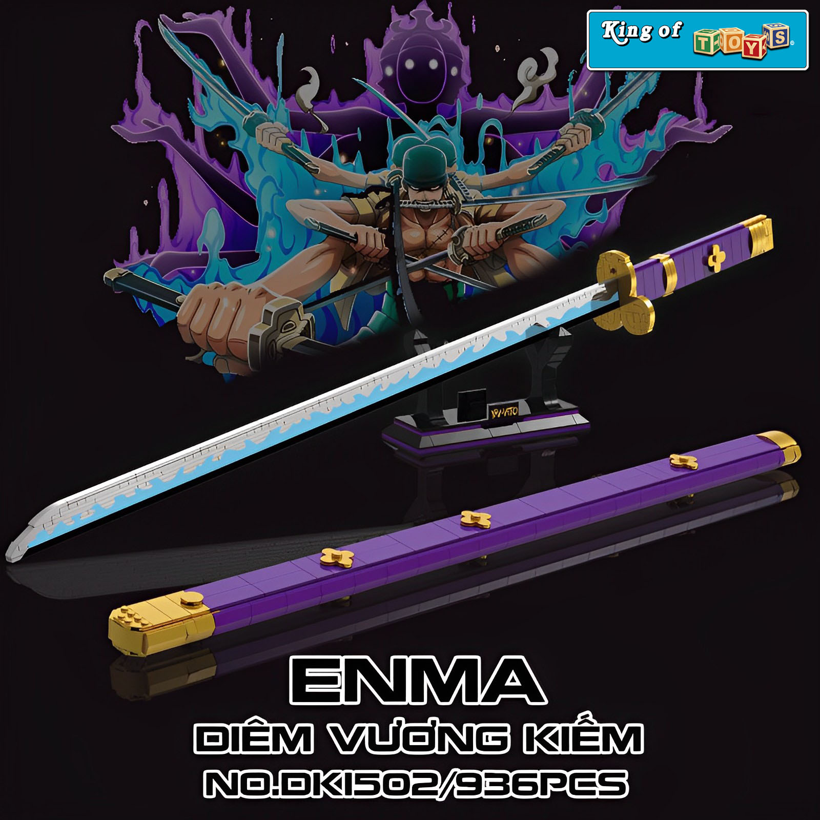 Đồ Chơi Xếp Hình Lắp Ráp Mô Hình Thanh Kiếm Enma Yamato Của Zoro Trong One Piece Đảo Hải Tặc Model DK1502 Với 900+ mảnh Ghép - King Of Toys