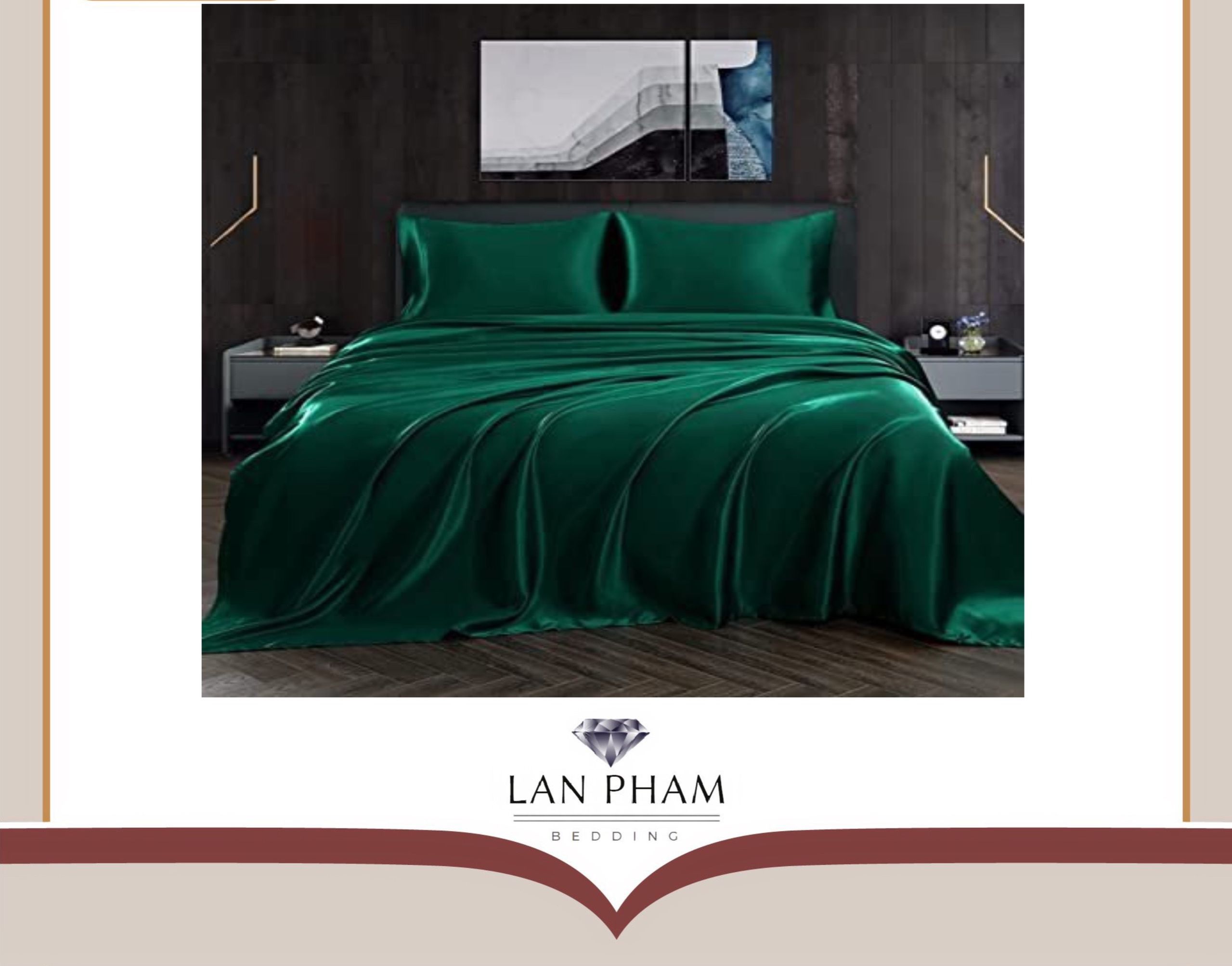( Lụa Loại 1) Trọn Bộ Vỏ Chăn Ga Gối Phi Lụa Đủ Màu Lan Pham Bedding Mềm Mại, Êm Ái Và An Toàn Cho Cơ Thể
