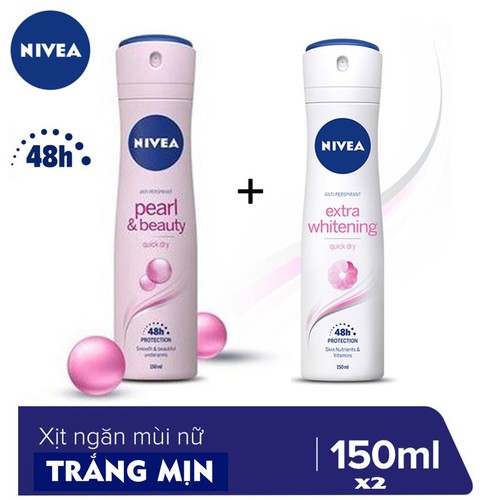 2 xịt khử mùi Nivea nữ - 150ml/chai