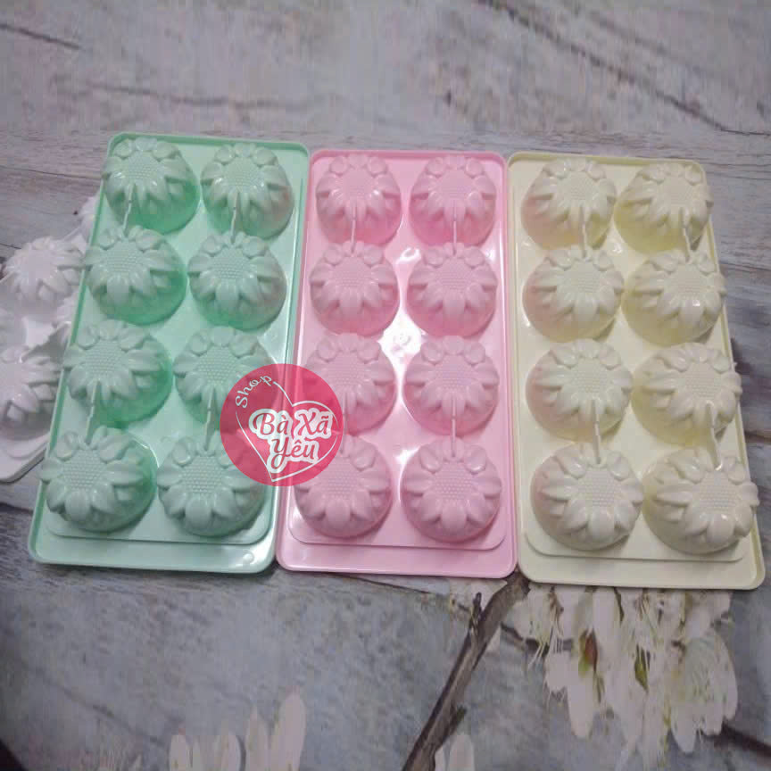 Combo 5 Khuôn rau câu, khay đá Hoa Hướng Dương Hofaco
