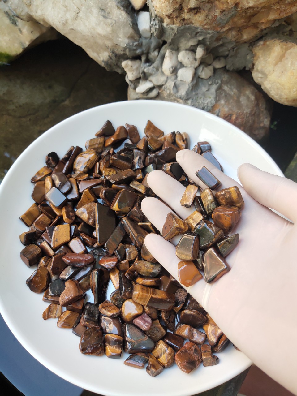Đá thạch anh mắt hổ tự nhiên ( đá phong thủy)
