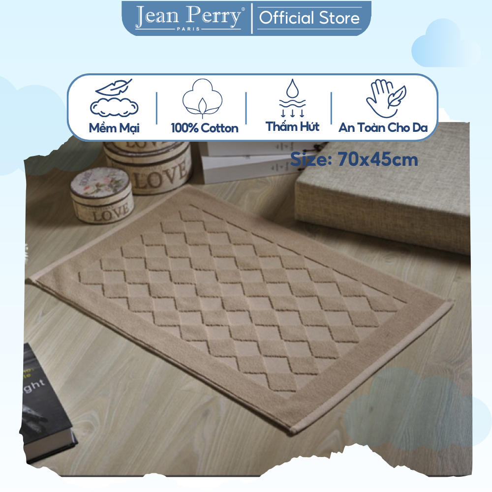 Thảm trải sàn chất liệu cotton Jean Perry Diamond kích thước 45x70cm