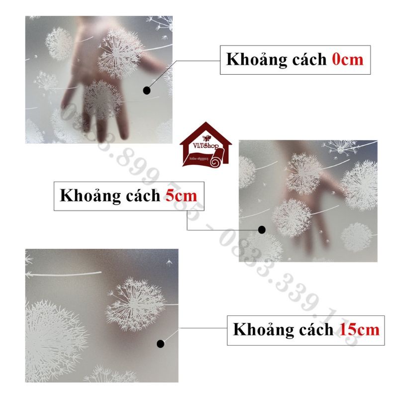 [90cmx50cm] Giấy dán cửa kính - Decal dán cửa kính trang trí