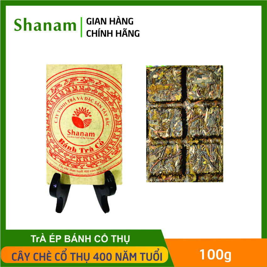 [DUY NHẤT TẠI VIỆT NAM] - Bánh trà cổ Shanam - Trà sống 2019 - từ cây chè shan tuyết cổ thụ (TQ gọi là {phổ nhĩ sống}) Pu er Tea {100g/bánh}  phòng chống đột qụy, giảm cân an toàn, phòng ngừa ung thư, giảm stress, trà ngủ ngon.