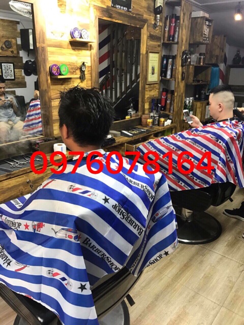 KHĂN CẮT TÓC NAM BARBER CHO BARBERSHOP - Đỏ
