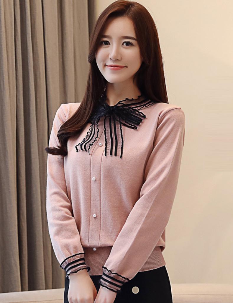 Áo Len Nữ Cổ Nơ Dễ Thương ALN027 MayHomes