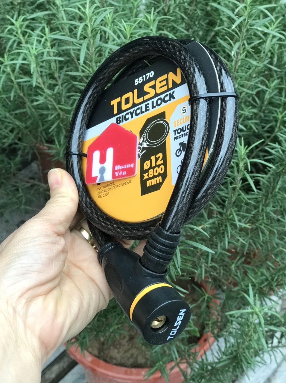 Ổ Khóa Dây xe đạp Tolsen 55170 (80cm )