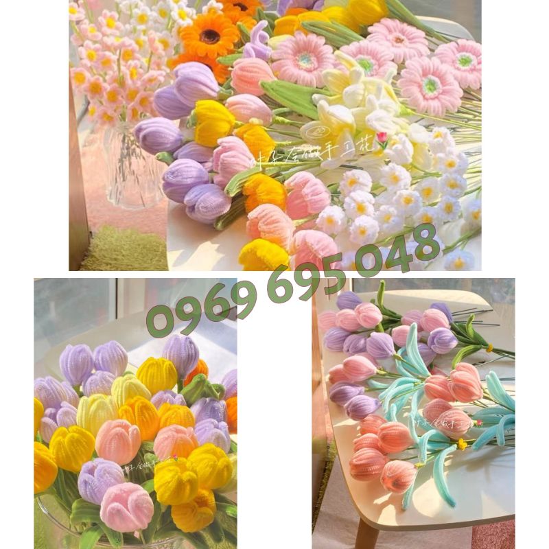 Set 100 dây kẽm nhung mix màu – kẽm nhung, kẽm lông làm handmade