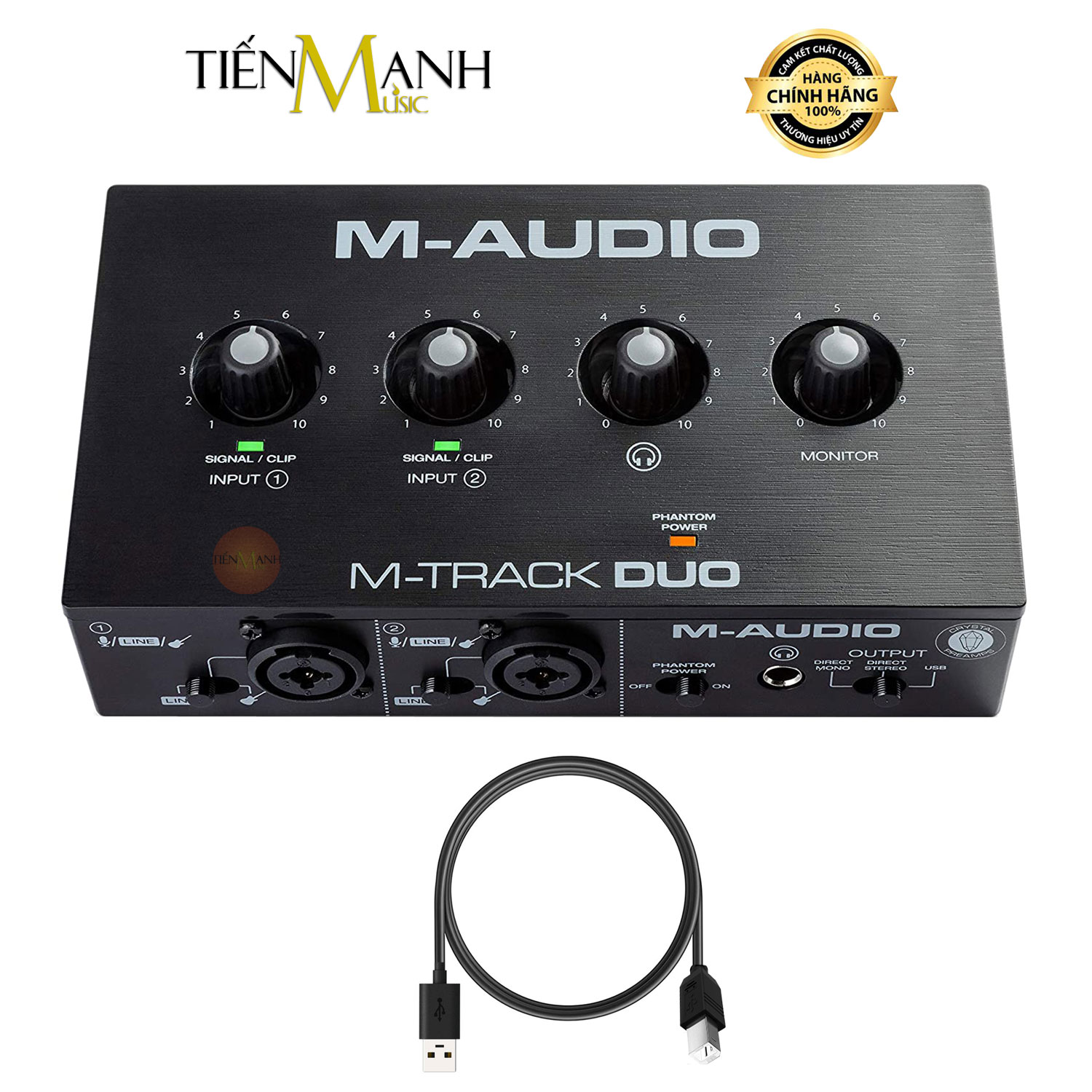 Soundcard M-audio M-Track Duo Bộ Thu Âm Thanh, Livestream MAudio MTrack Audio Interface Sound Card M Track