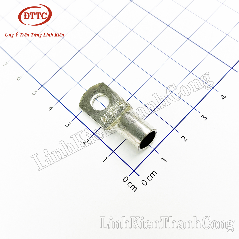 Đầu cos đồng sc2.5 sc4 sc6 sc10 sc16 sc25 sc35 sc50 sc70 sc95 lỗ vặn vít 4mm 6mm 8mm 10mm 12mm