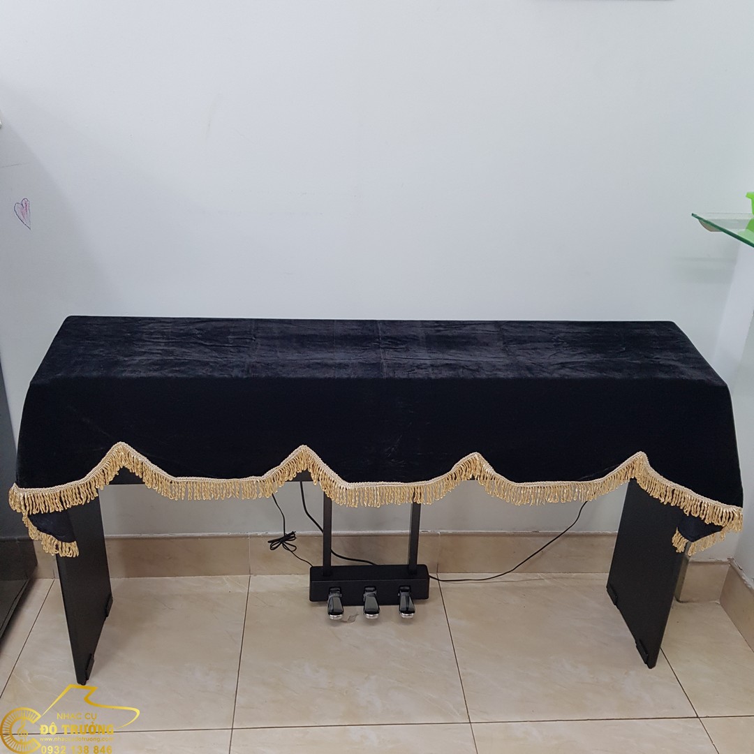Khăn phủ đàn Piano điện mẫu nhung đen sang trọng