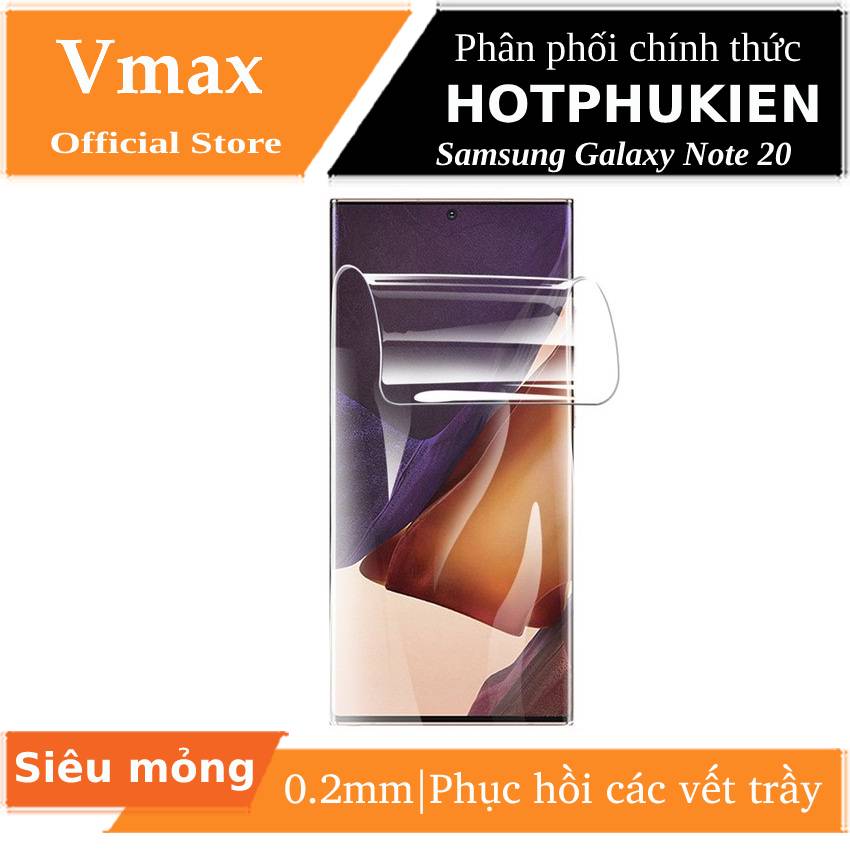 [HCM]Miếng dán màn hình silicon chống trầy cho Samsung Galaxy Note 20 hiệu Vmax (siêu mỏng 0.2mm độ trong tuyệt đối chống trầy xước chống bụi)  - Phân phối bởi Hotphukien