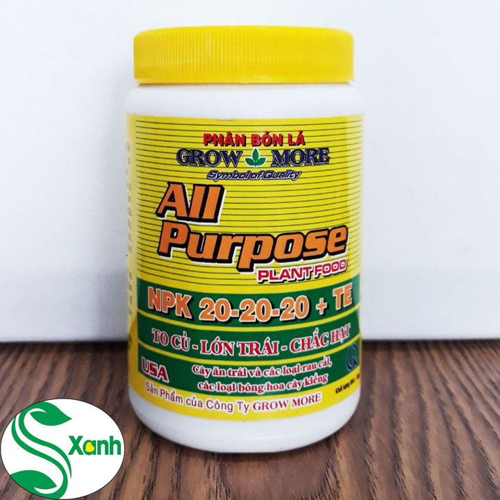 PHÂN Bón Lá GROW MORE 20-20-20 TE hủ 100gr