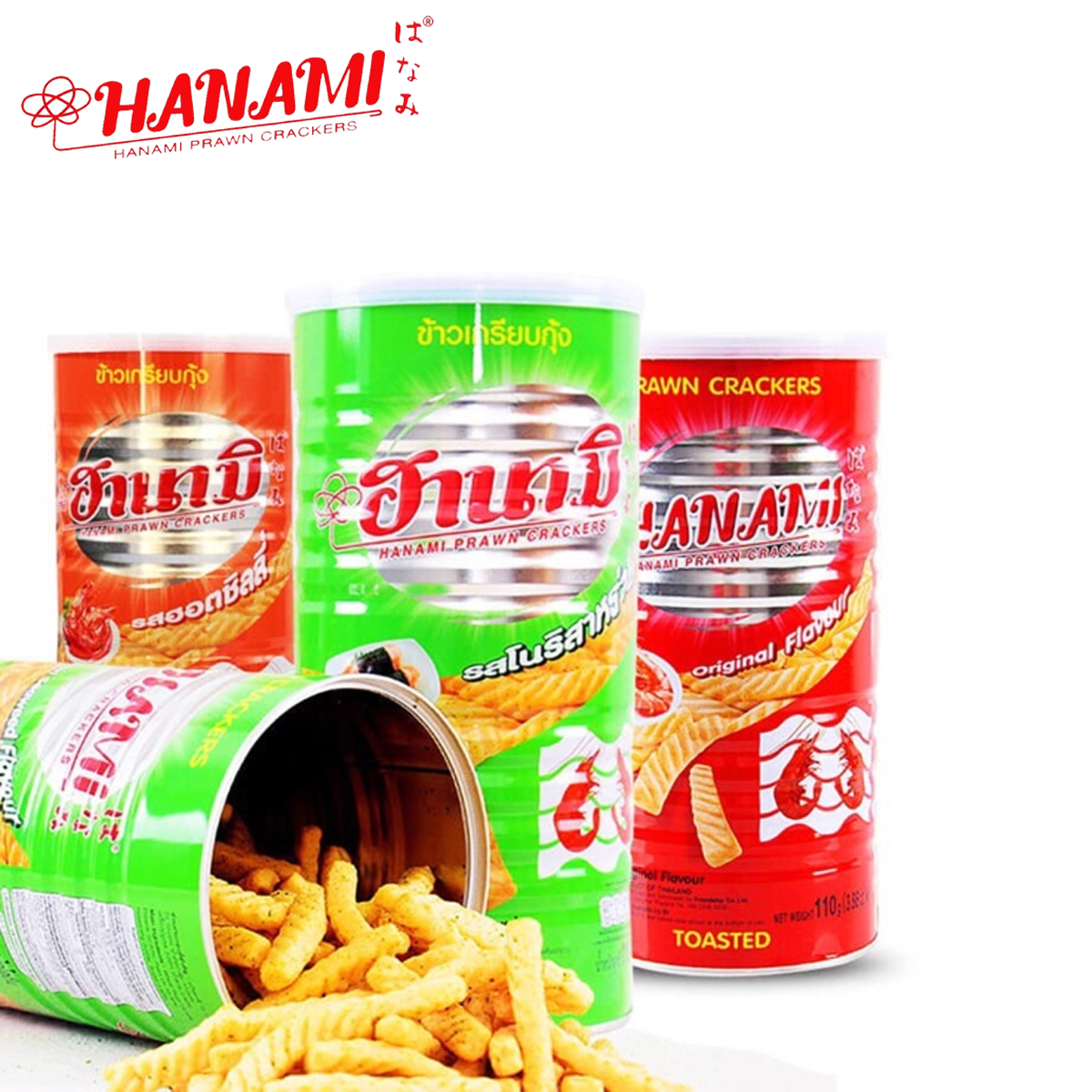 BÁNH SNACK TÔM HANAMI PRAWN CRACKERS 110 GRAM