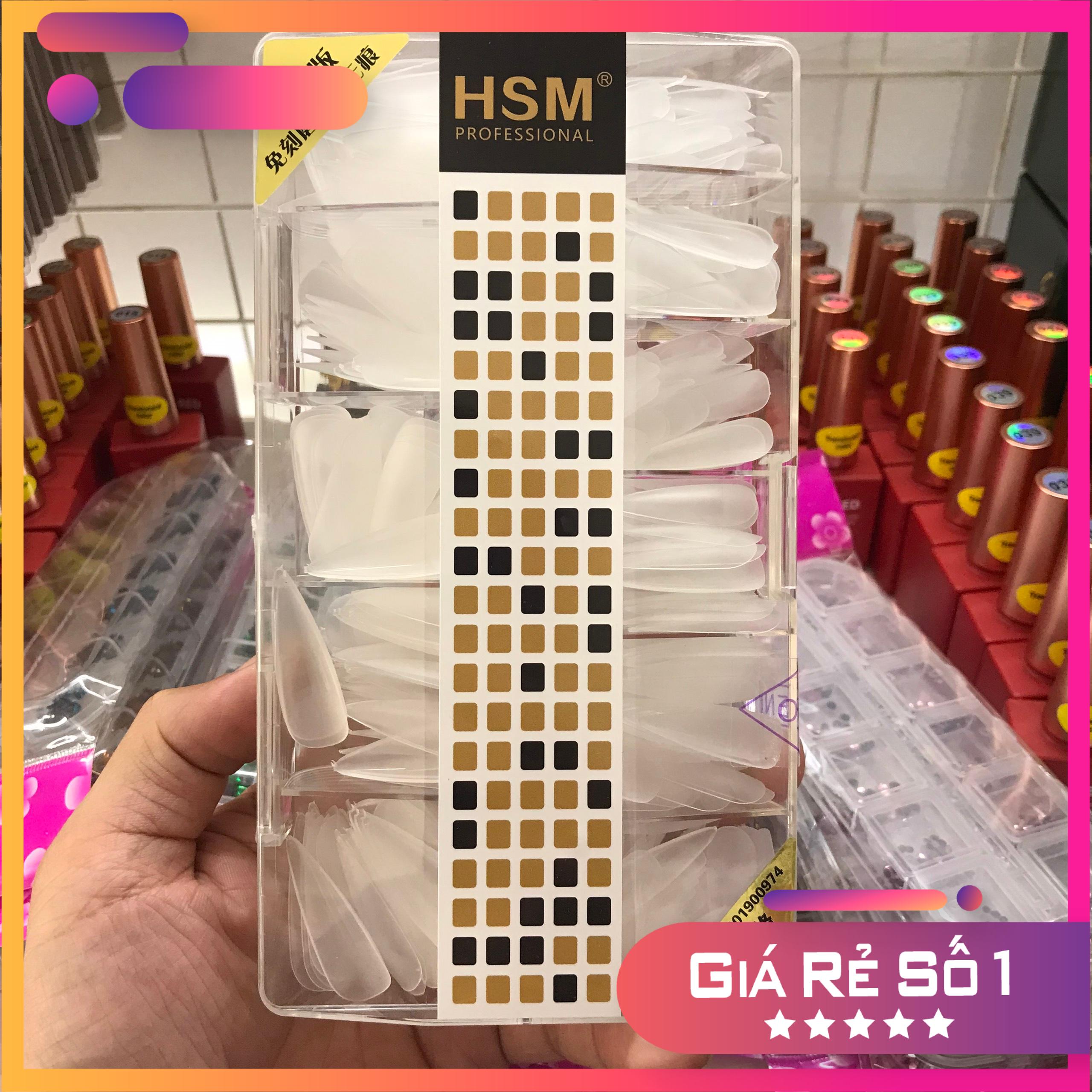 Móng up hsm mặt nhám sẵn-hộp đủ size 500 móng từ 0-9 - nail 937