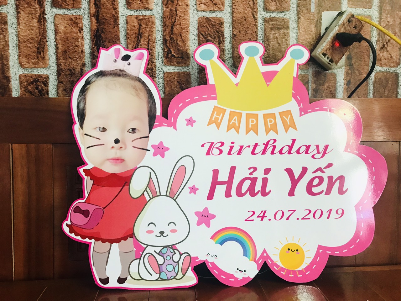 Bảng tên trang trí sinh nhật cho bé