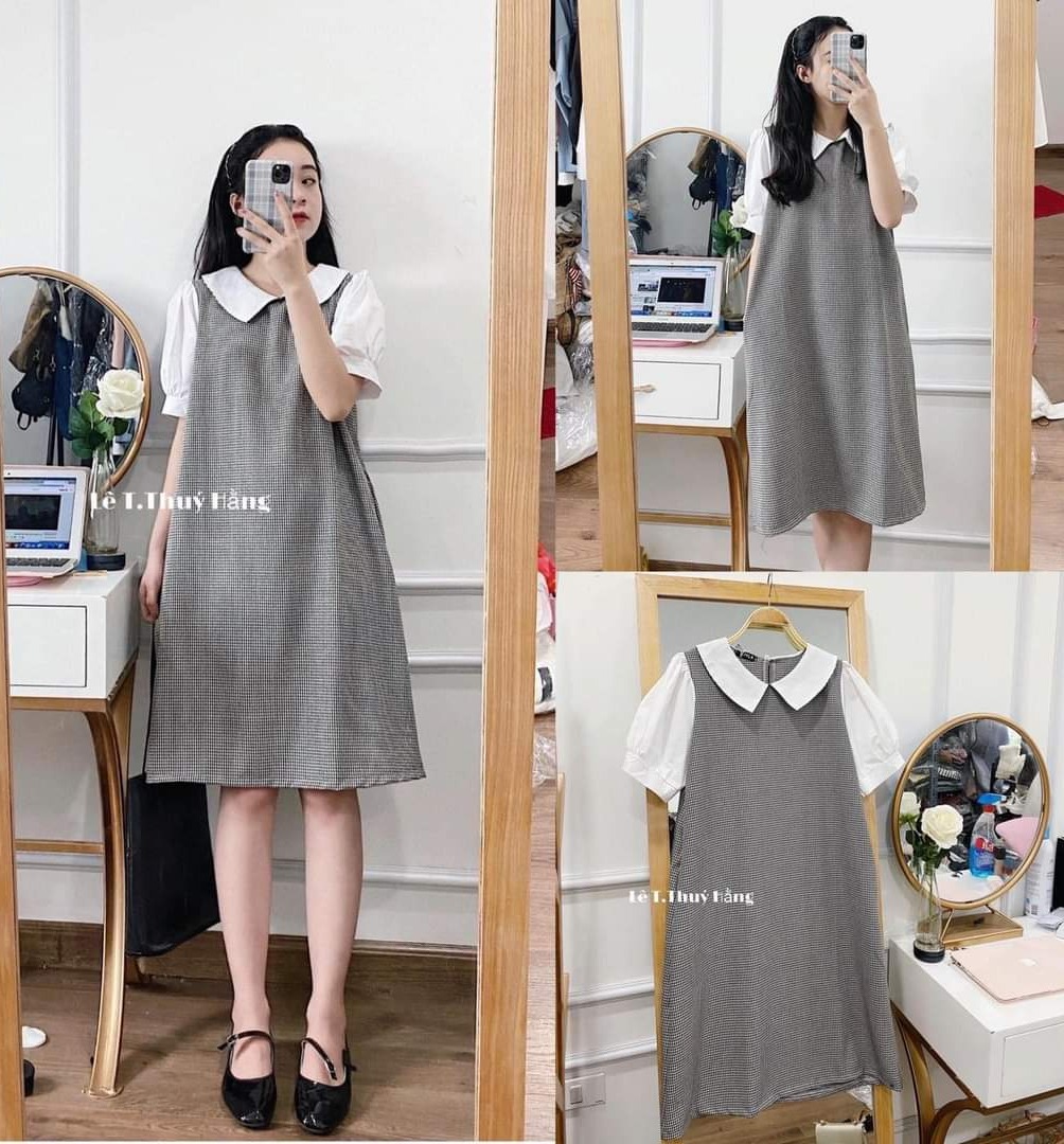váy bầu rẻ,đep,Kiểu Dáng Năng Động Trẻ Trung Cho Bạn Thoải Mái Vận Động.free Size Cho Các Mẹ Từ 45-70kg