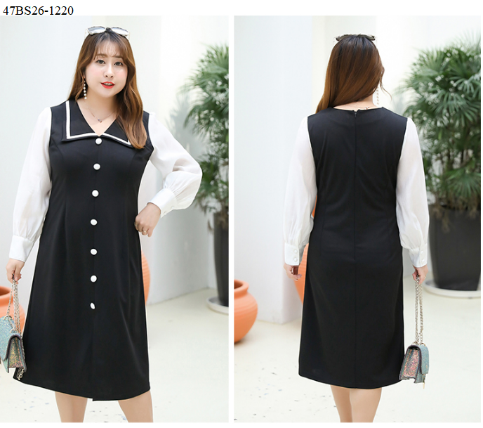 ĐẦM SUÔNG DÀI TAY THANH LỊCH BIG SIZE