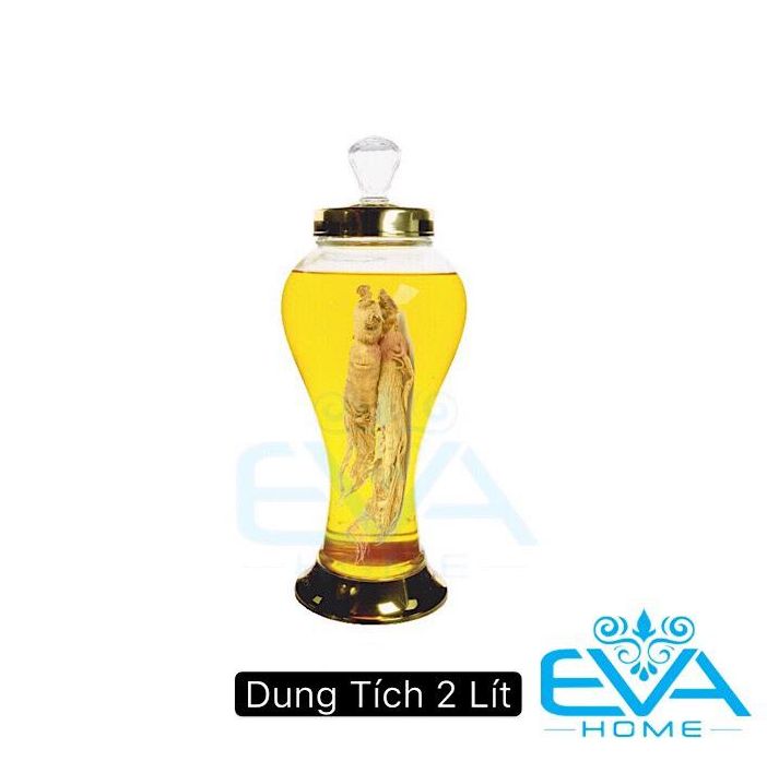 Bình ngâm sâm thủy tinh 2 lít