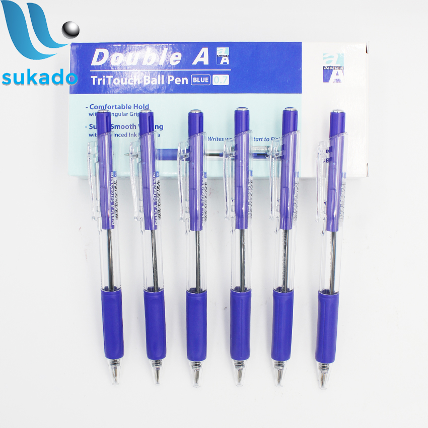 Bút bi Double A Tritouch [Hộp 12 cây] đầu bút 0.7mm