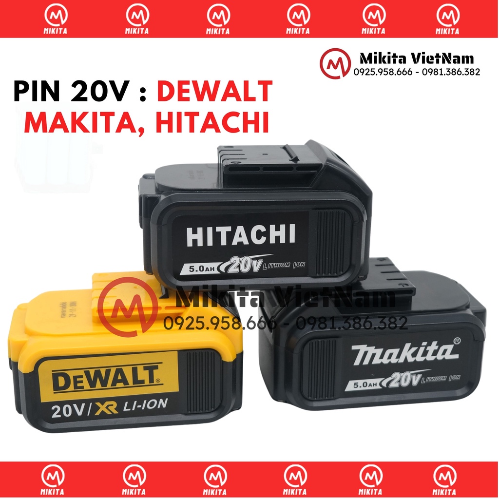 Pin máy siết bulong, máy khoan pin dewalt 20v 10 cell , pin 20v makita , pin 20v hitachi