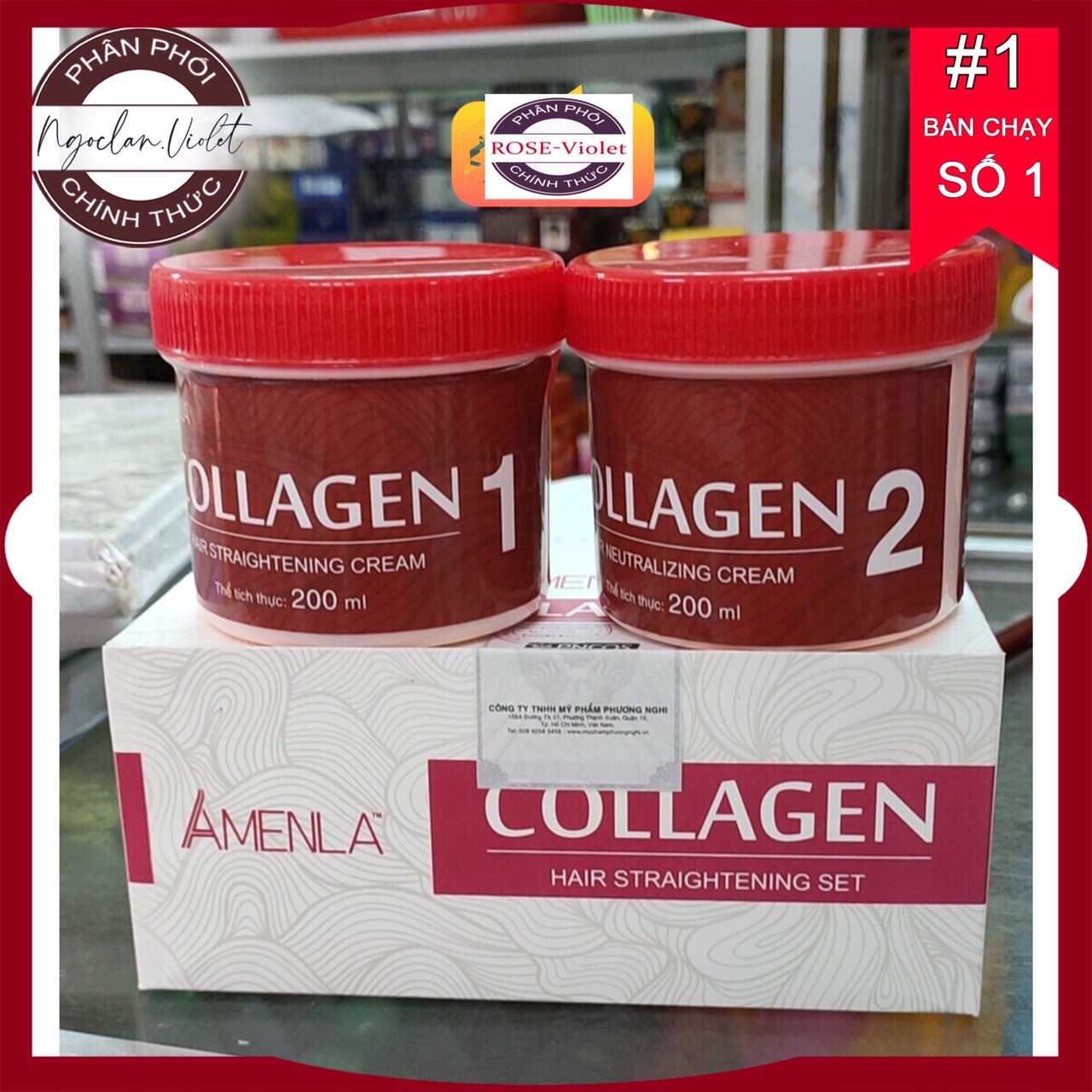 Thuốc duỗi tóc lavox, Lacei, Collagen phục hồi tóc (200mlx2)