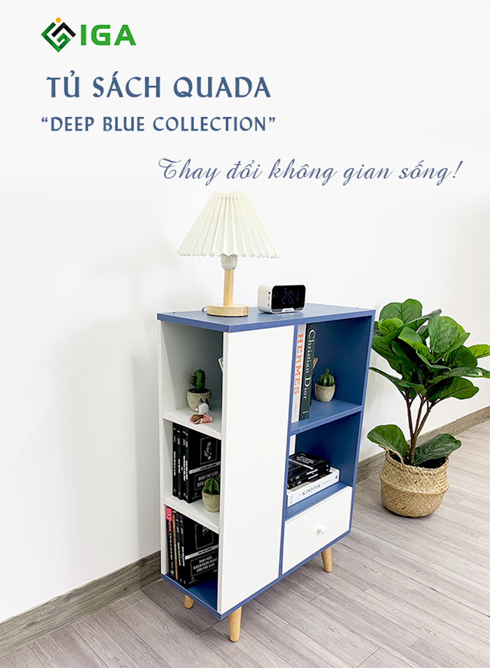 Tủ Sách Đa Năng, Tủ Đồ Đa Năng Quada Thương Hiệu IGA - GP124