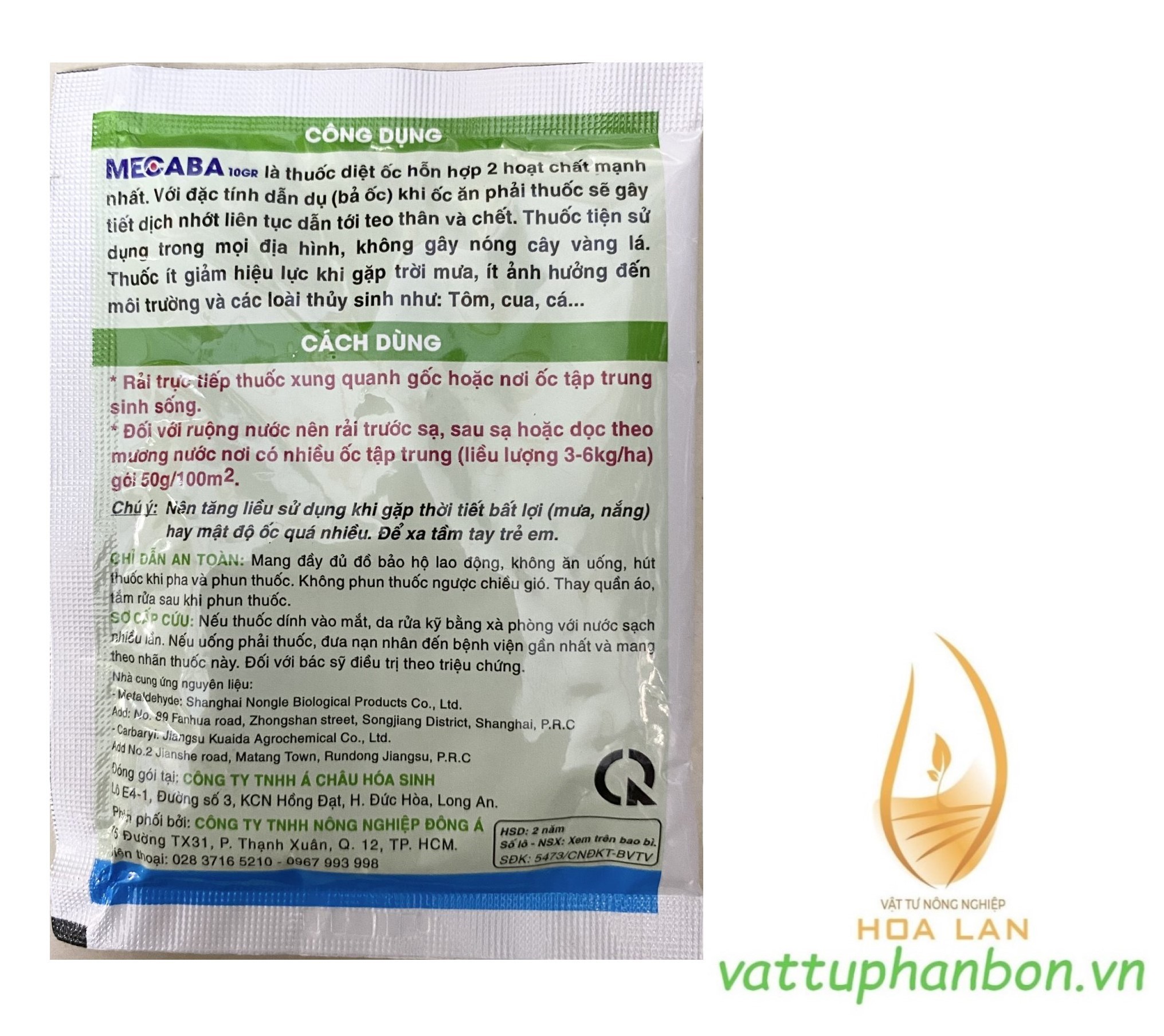 Mecaba Trừ Ốc 10GR - #091B# 50g