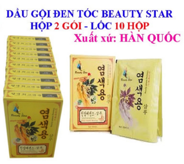 Dầu gội đen tóc thảo dược Beauty Star Hàn Quốc