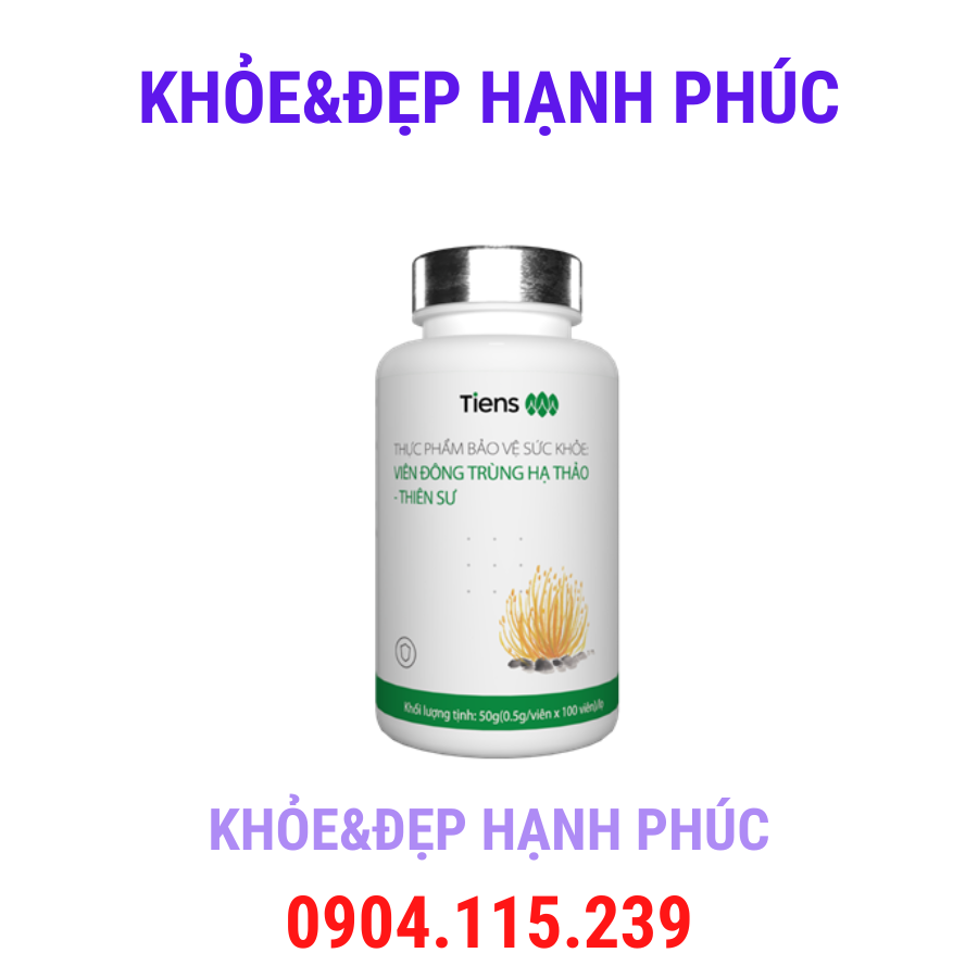Viên đông trùng hạ thảo Tiens - Thiên Sư – 100 viên/lọ