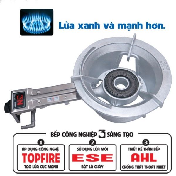 Bếp ga công nghiệp GADO 3N + van dây