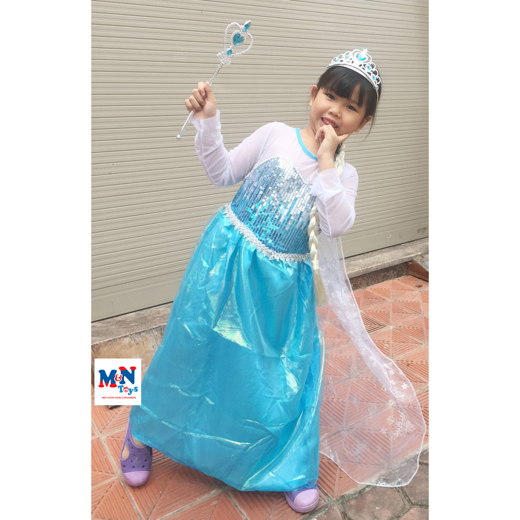 [7-11/12 VOUCHER 8%]Set vương miện , gậy, tóc Elsa