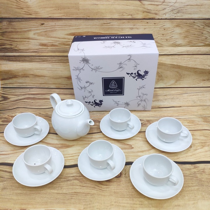 bộ ấm trà gốm sứ Minh Long - bộ ấm trà