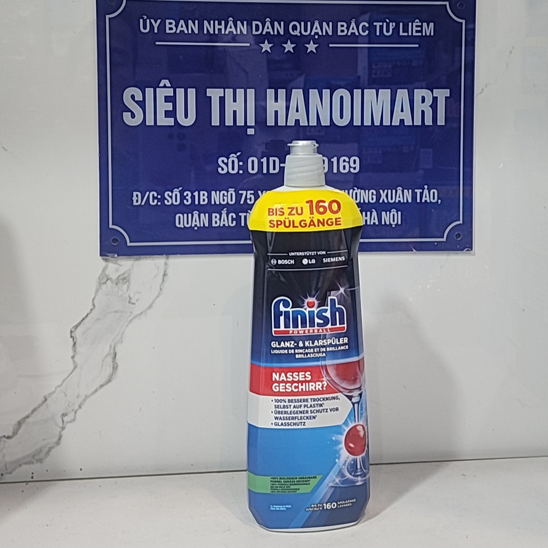 Nước làm bóng Finish 1600ml, 800ml dung dịch làm bóng bát finish 750ml, dầu nước trợ xả dùng cho máy rửa bát 500ml, nuoc lam bong 400ml