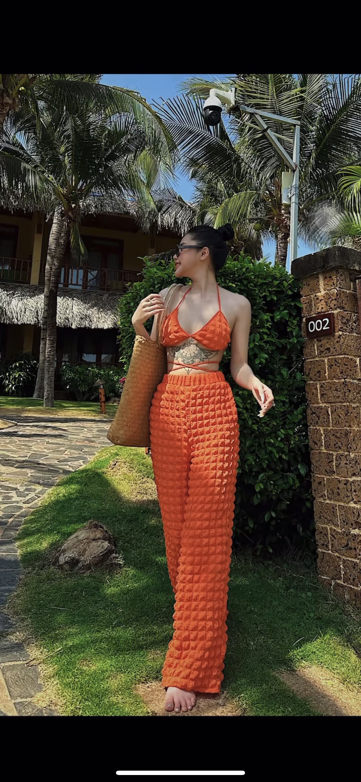 Set bikini 3 món,quần dài
