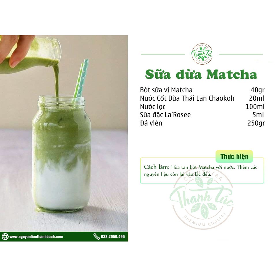 Bột Matcha Đài Loan Gói 100gr - túi chiết 100gr