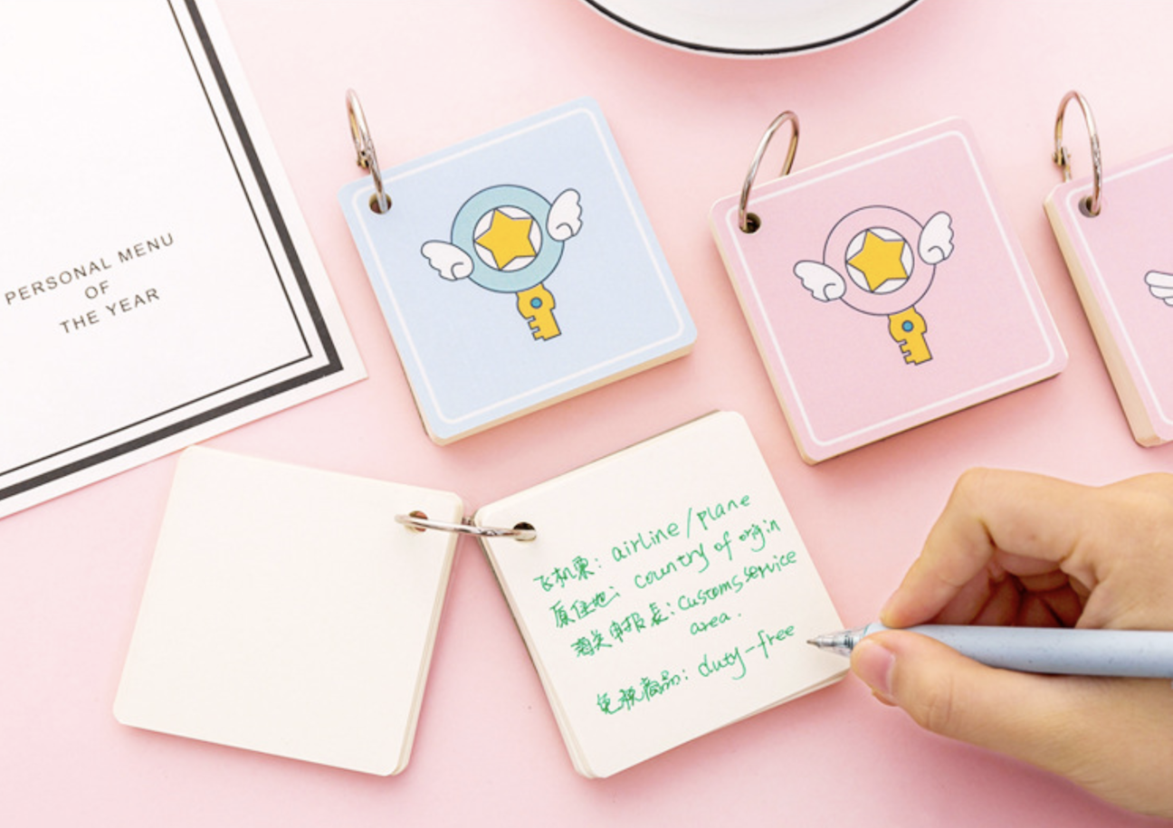 FlashCard - Giấy note - kèm móc tiện dụng