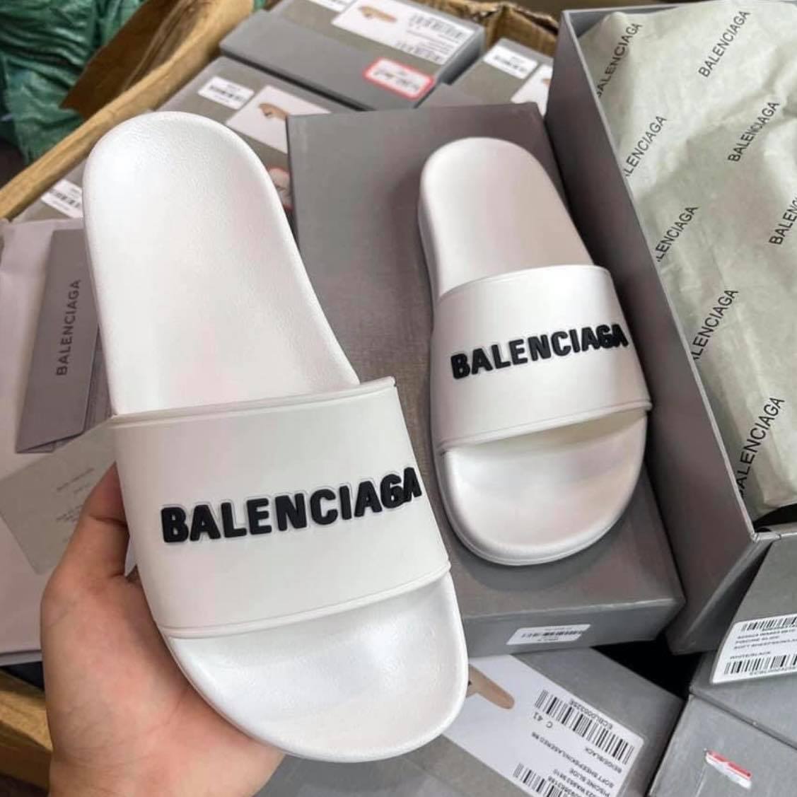 Dép bánh mỳ BAGA trắng nam