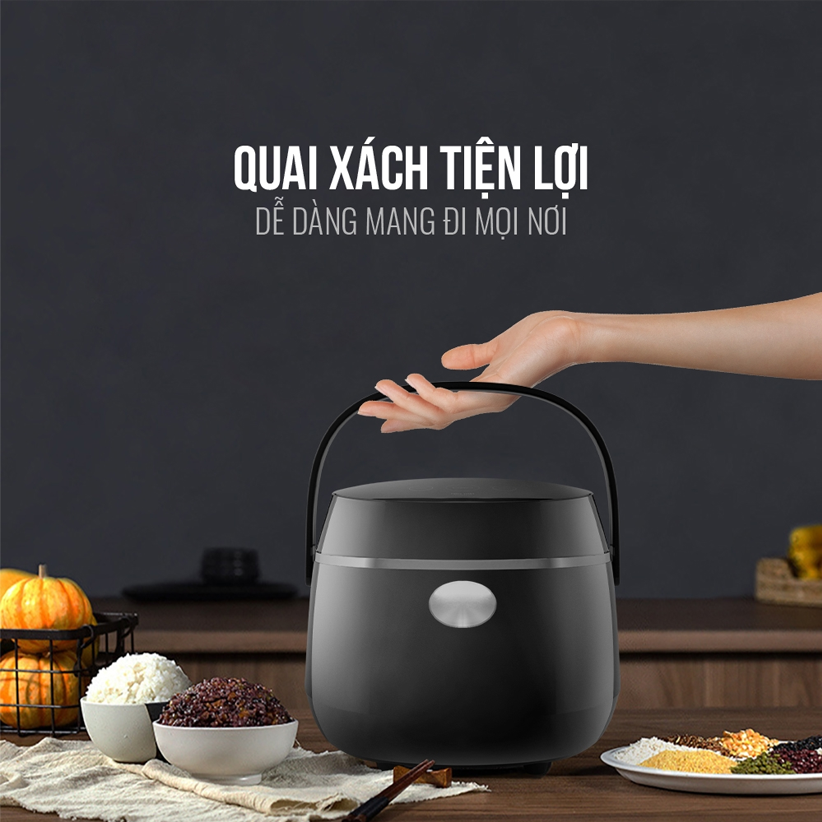 Nồi cơm điện tử Elmich 1,2L Lít RCE-1789 màu đen