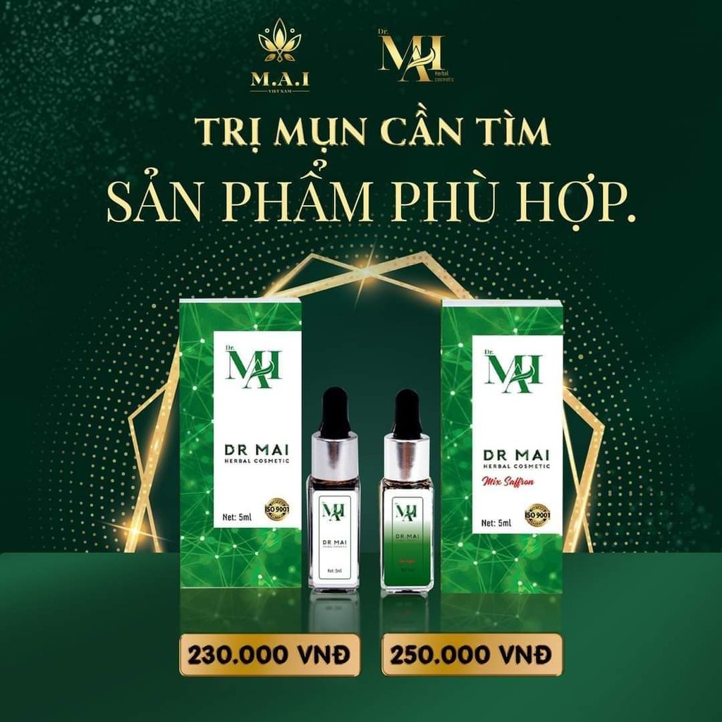 Dr Mai, Serum sạch mụn Dr Mai 6ml, lựa chọn hoàn hảo cho làn da mụn
