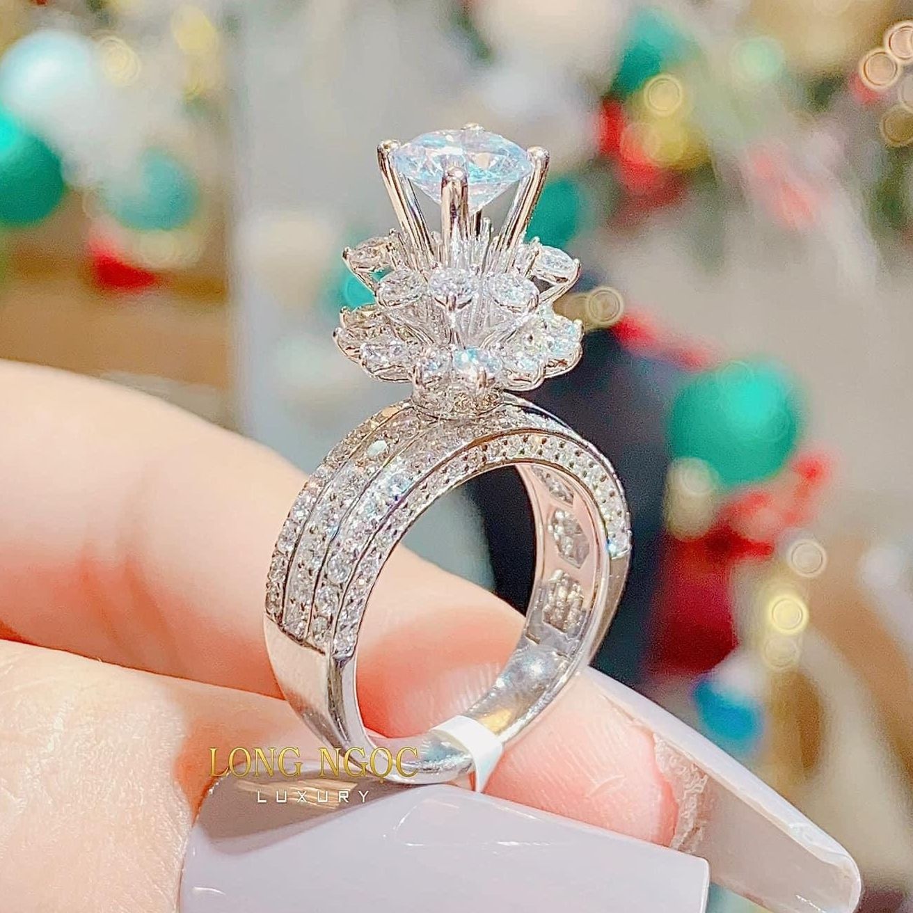 Beautiful women ring, white gold ring, sterling silver ring, luxury Phale ring, luxury diamond ring, 24K non gold ring, wedding gold ring, feng Shui stone ring Women fashion rings Royal metal peacock ring-Gado nm808 jewelry non-black promise