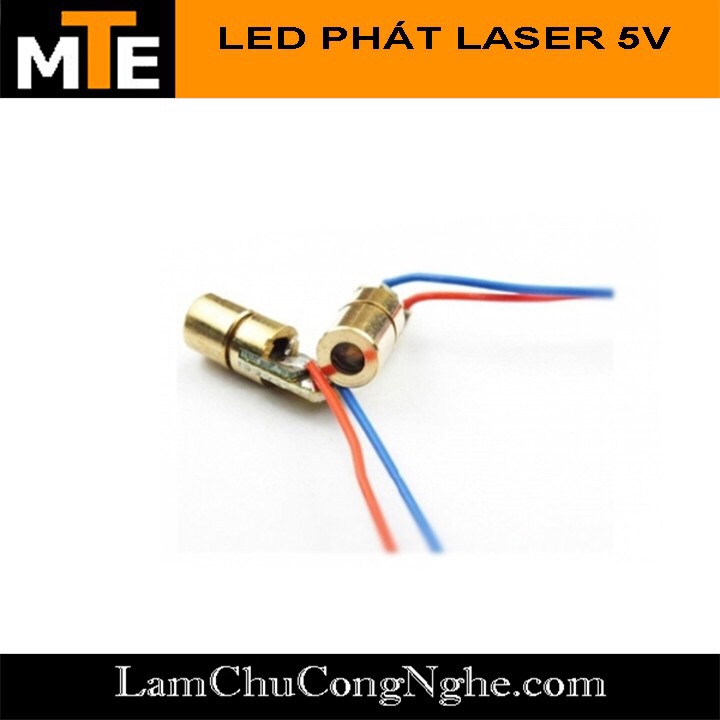 Đầu phát tia laze 5mW - Module laser sáng đỏ hội tụ 5V 6mm