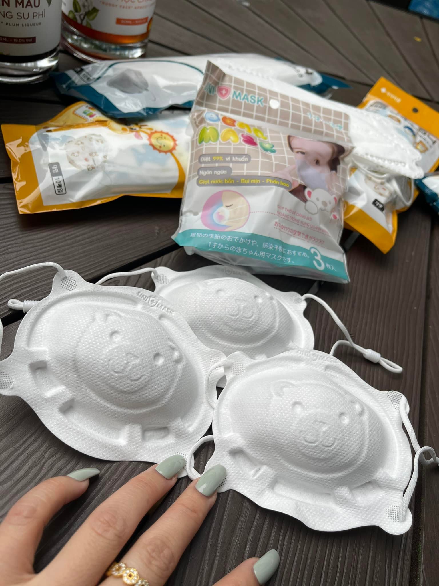 Set 3 chiếc Gấu Unimask Kids cho bé từ 0-2 tuổi