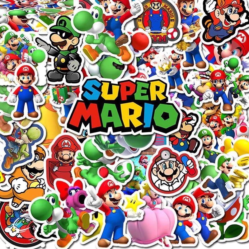 combo 30-60 ảnh sticker Super Mario/ hình dán Super Mario