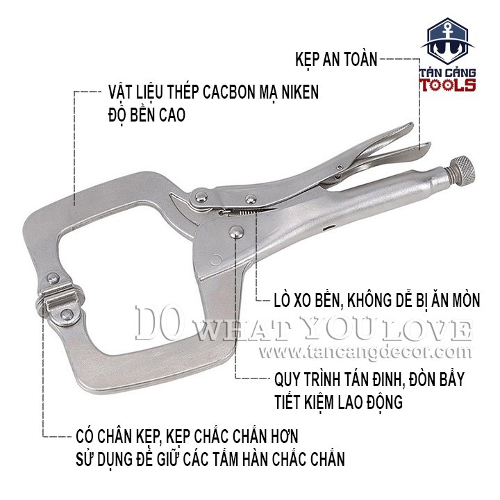 Kẹp Nhanh C Độ Mở 9 Cm Tactix 200633